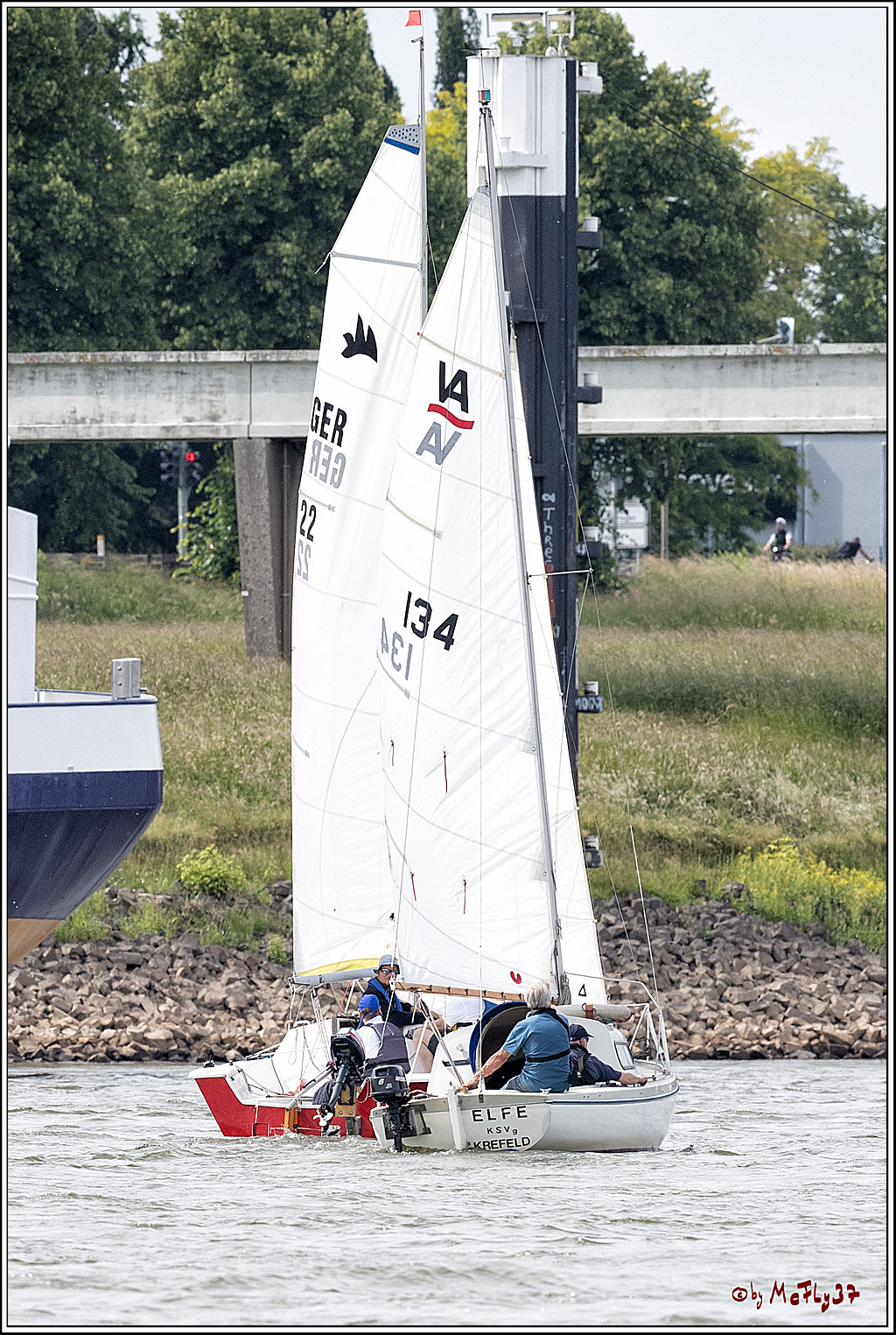 100 Jahre Rheinwoche 2022 - 2. Wettfahrt  Hitdorf - Duesseldorf, 03.06.2022,